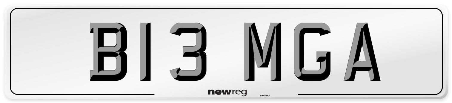 B13 MGA Number Plate from New Reg